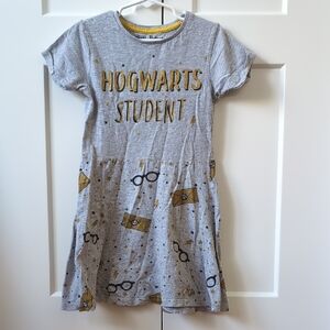 Harry Potter Hogwarts Student Gray & Gold Kids Dress